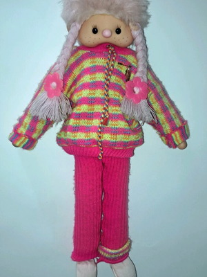 Fasouletos girl El Greco doll height 45 cm like new