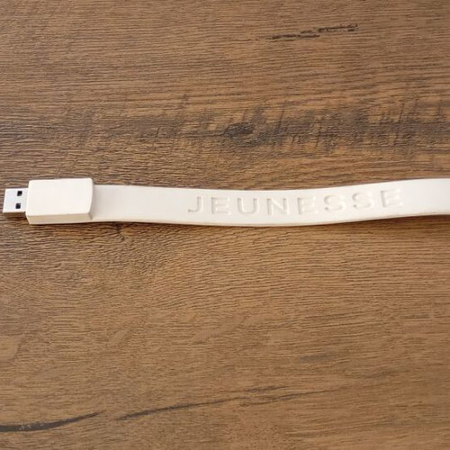 White silicone USB flash drive like new, 4GB bracelet