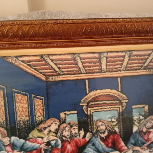 Εικόνα πίνακας Ο Μυστικός Δείπνος εργόχειρο αργαλειού σαν καινούργιο