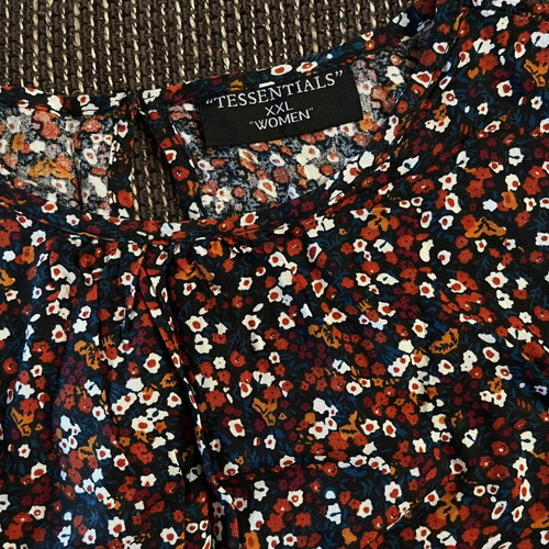 Essentials Floral Mini Dress like new, black with small flowers