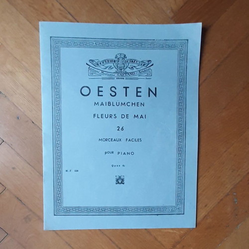 OESTEN Maiblumchen Fleurs de Mai Opus 61 piano exercise book used