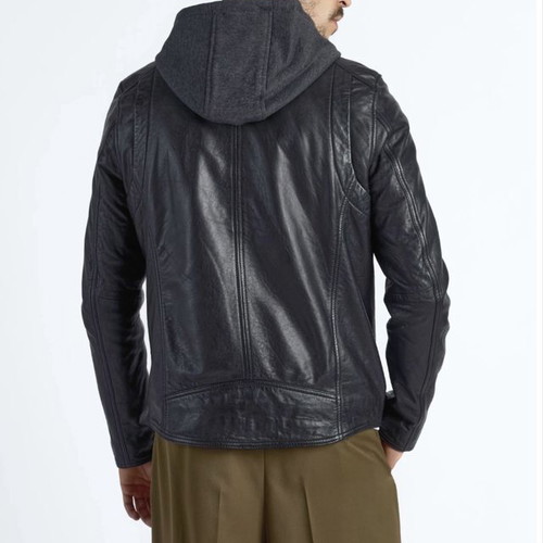 Maze Biker Leather Jacket new, black, size L