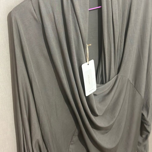 Moonshine Italian women's tunic new, grey and beige, XL to 3XL