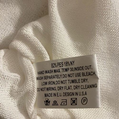 Thin knitted beach dress new, white, one size