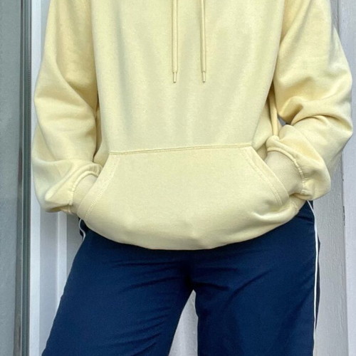 H&M yellow hoodie used, size S