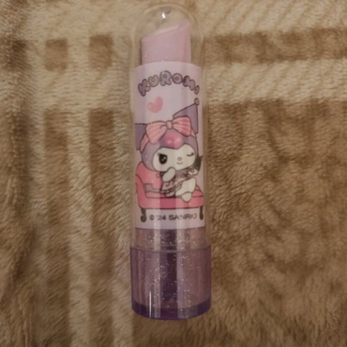 Kuromi lipstick-shaped eraser purple new