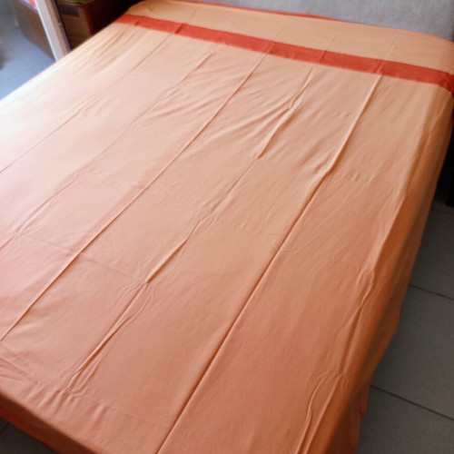 Cotton bed sheets set used, pack of 2, orange shades