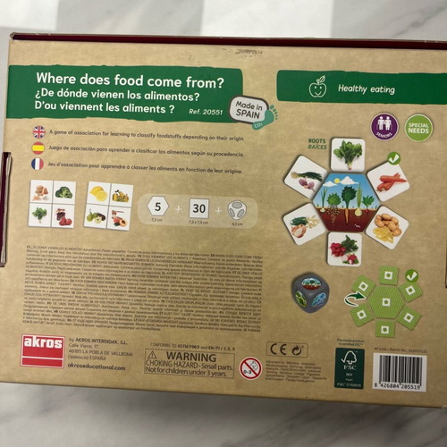 Board game Where Does Food Come From? like new