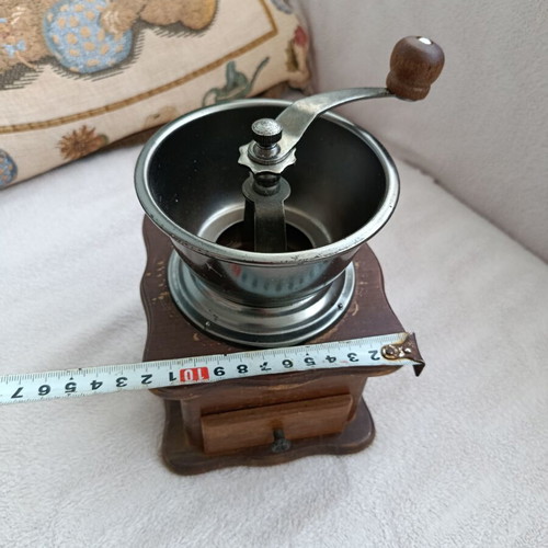Coffee grinder used, vintage manual