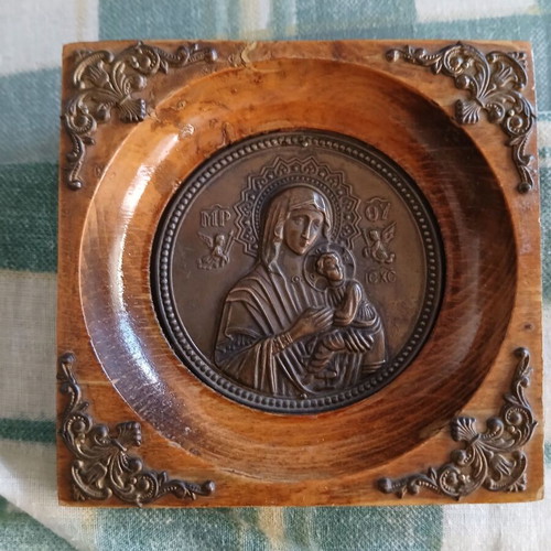 Icon of Panagia Mitir Theou 10x10 cm like new
