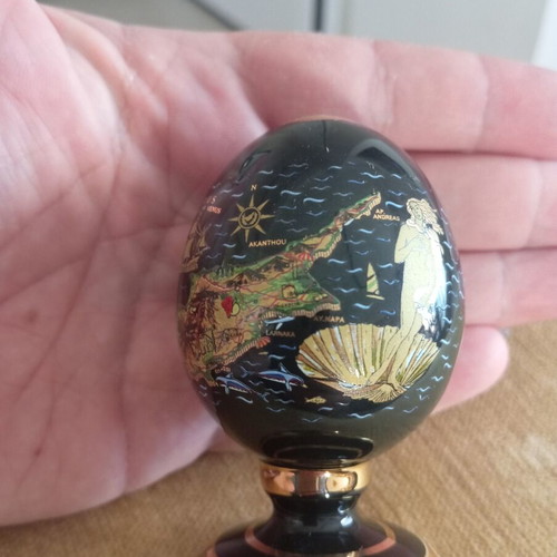 Vintage porcelain egg from Cyprus, like new decorative item