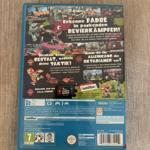 Splatoon Nintendo Wii U game used