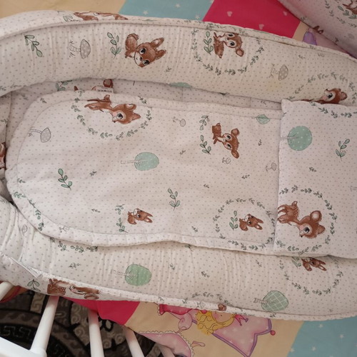 Baby nest like new with mattress, blanket, and pillow