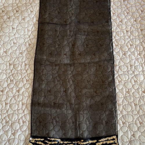 Raxevsky top and scarf set black and gold like new