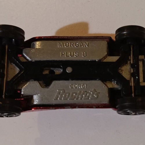 Vintage μεταλλικό μοντέλο αυτοκινήτου CORGI ROCKETS MORGAN PLUS 8 μεταχειρισμένο, κόκκινο