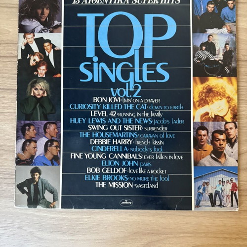 Top Singles Vol. 2 LP compilation like new, 80s classic hits