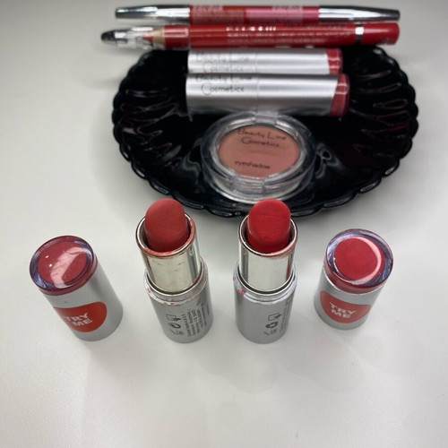 Beauty Line Cosmetics makeup products new, set with 2 lipsticks, eyeshadow and pencils