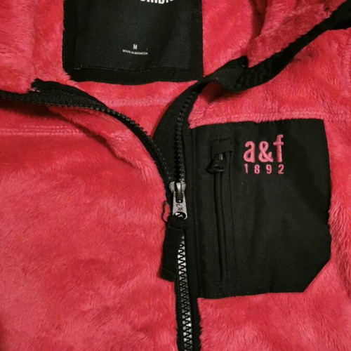 Abercrombie & Fitch fuchsia faux fur jacket like new for ages 8-10