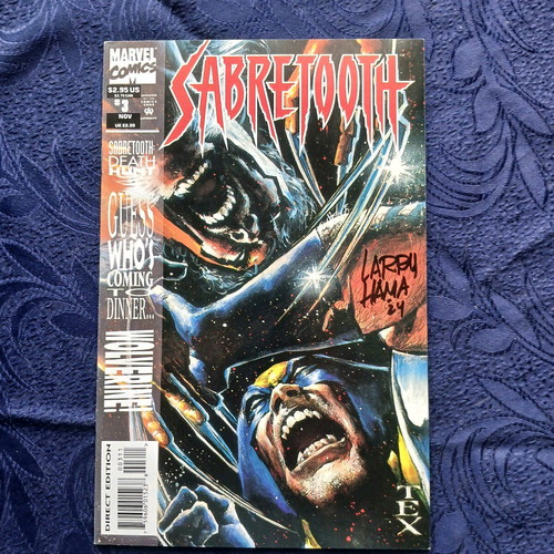 Sabretooth limited series 4 issues used with Larry Hama signature