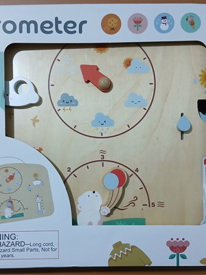 Classic World Barometer Educational Wooden Knowledge Game for 3+ Years