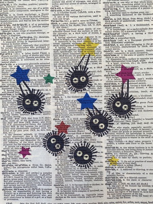Spirited Away print on dictionary page new