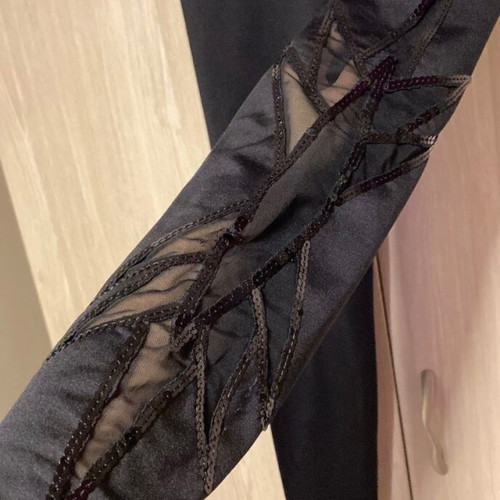 Leggings with transparent design like new, black