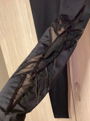 Leggings with transparent design like new, black