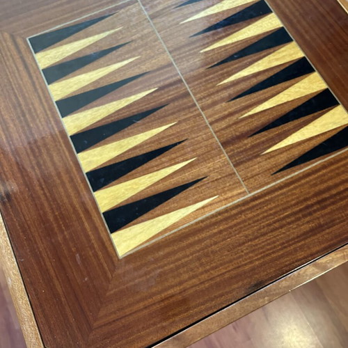 Handmade vintage marquetry coffee table
