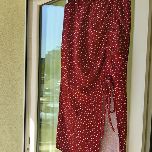Summer set red skirt and white top like new, size M