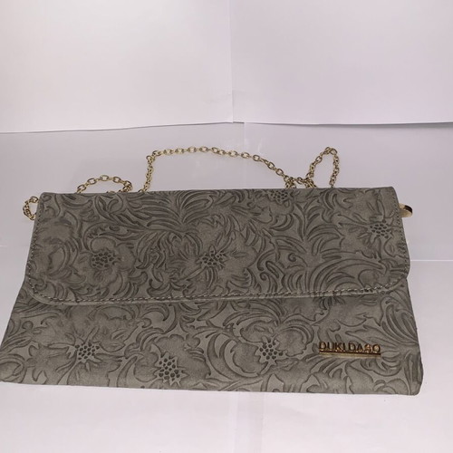 Dukidaso khaki handbag with embossed design like new