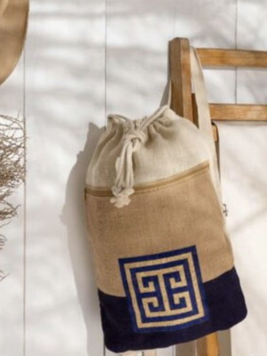 Jute shoulder bag like new, beige