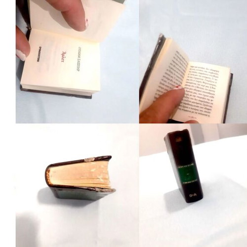 Miniature books used, "The Picture of Dorian Gray" & "Hamlet"