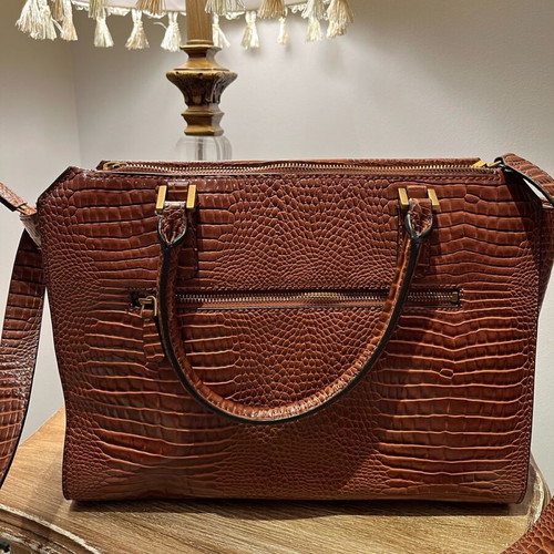 Guess handbag used, brown and red