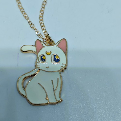 Artemis Sailor Moon vintage necklace like new with enamel