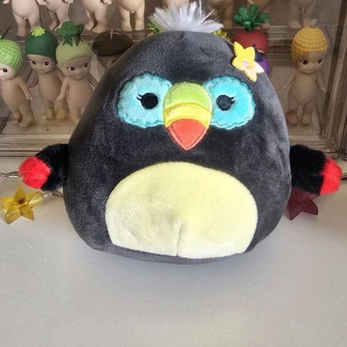 Squishmallows Tropical Mystery Squad μαύρο πουλί τουκάν λούτρινο καινούργιο