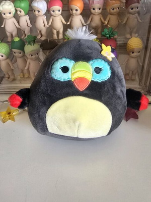 Squishmallows Tropical Mystery Squad μαύρο πουλί τουκάν λούτρινο καινούργιο