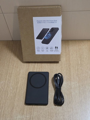 Power bank 5000mAh-10000mAh compatible with MagSafe, fast charging, black