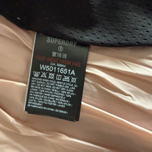 Superdry Hooded Fuji Padded Jacket, women's, vintage blush pink