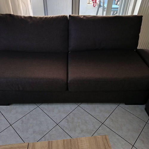 Wenge corner sofa used 4-seater in 3 pieces
