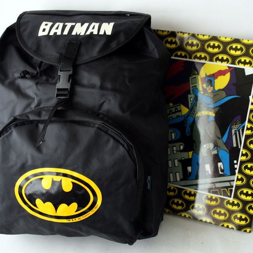 Batman Dark Knight school bag and folder vintage 90's new