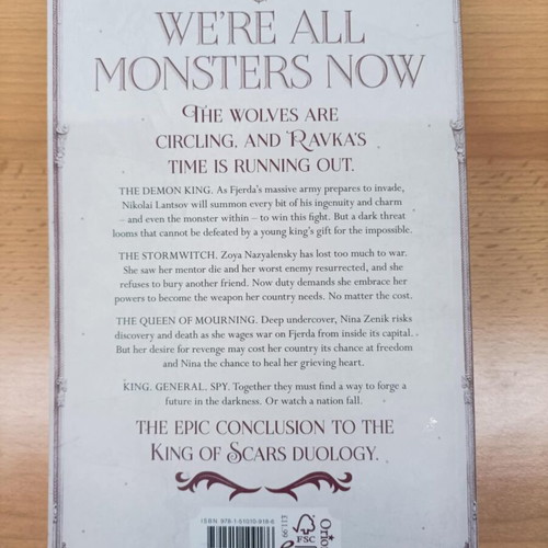 Rule of Wolves book used, English by Leigh Bardugo