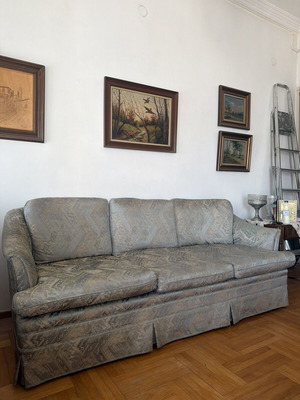 Vintage living room set with three-seater and two-seater sofa