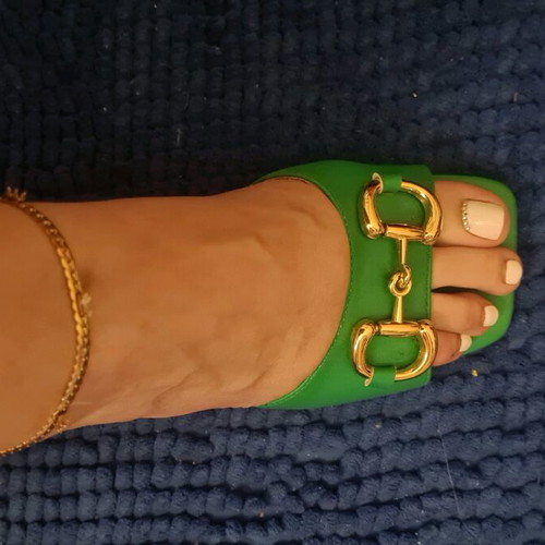 Green sandals used, size 41