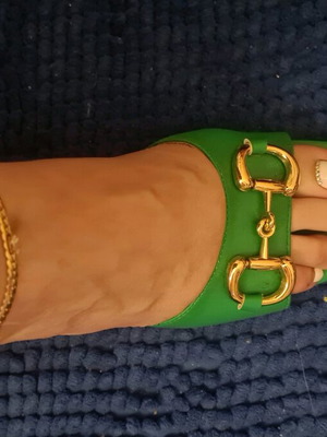 Green sandals used, size 41