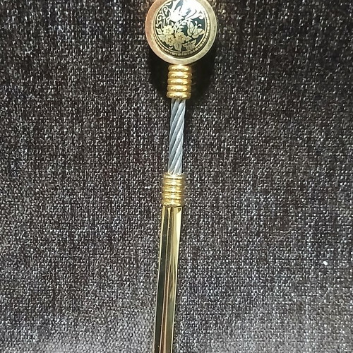 Spanish Toledo letter opener with Damascene design unused