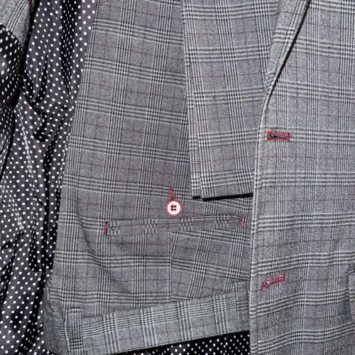 Checked suit set N54 Alter Ego Greek production like new, gray