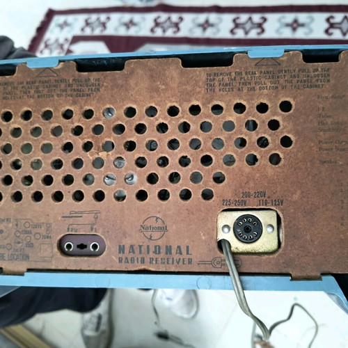 Collectible radio used from the 1960s with a crack