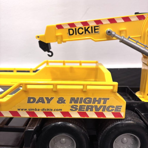 Dickie toy truck day and night service with crane, 55 cm