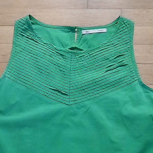 Sfera midi green sleeveless cotton dress size Large like new