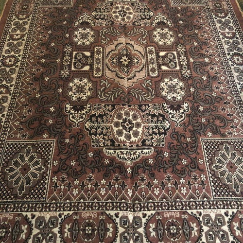 Traditional wool rug brown shade new, 2x2.75m